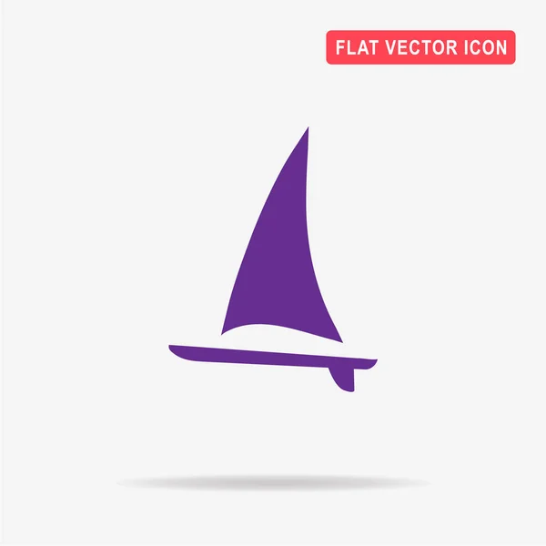 Sail Boat Icon Vector Concept Illustration Design — Stock Vector