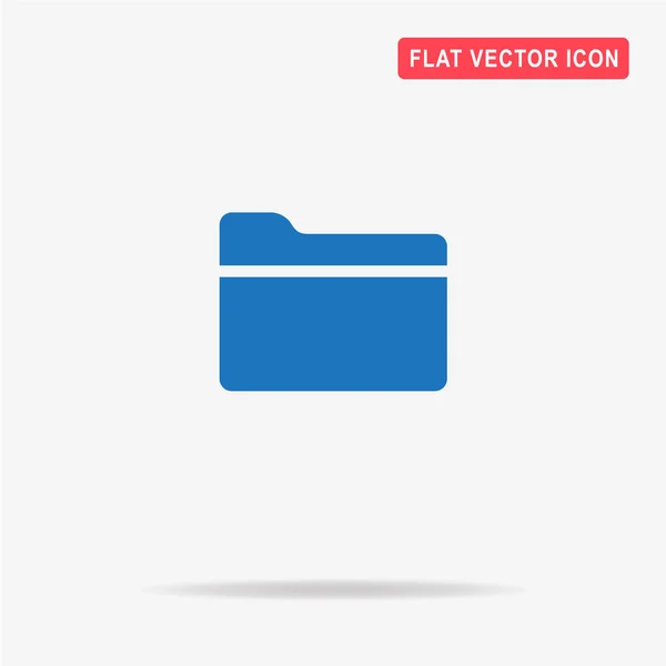 Icono Carpeta Ilustración Del Concepto Vectorial Para Diseño — Vector de stock