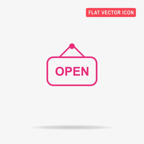 Open Banner Pictogram Vectorillustratie Concept Voor Ontwerp — Stockvector