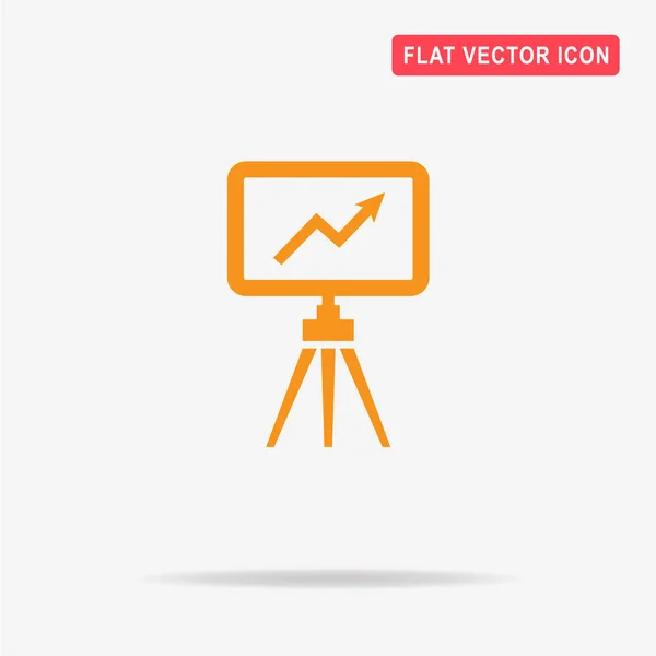 Vector Schoolbord Statief Pictogram Vectorillustratie Concept Voor Ontwerp — Stockvector