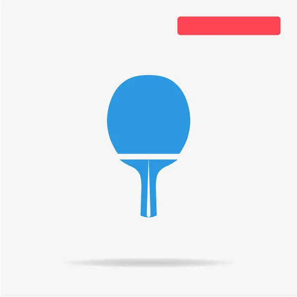 卓球ラケットのアイコン デザインのベクトルの概念図 — ストックベクタ