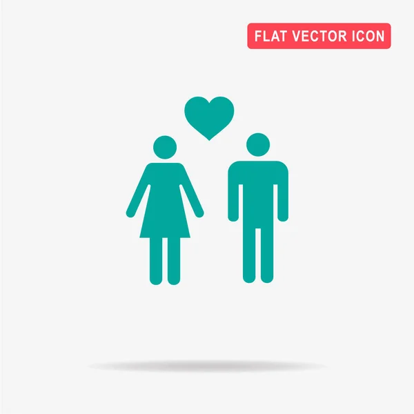 Love Icon Vector Concept Illustration Design — Stock Vector