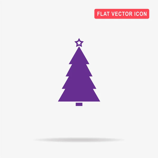 Kerstboom Pictogram Vectorillustratie Concept Voor Ontwerp — Stockvector