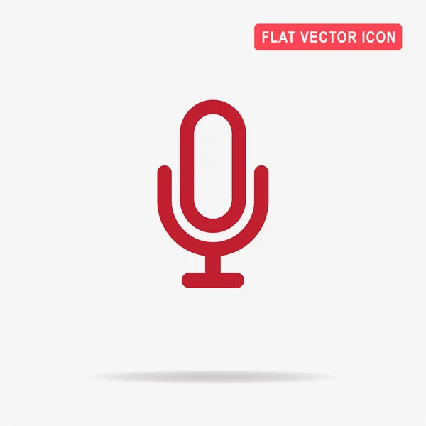 Microfoon Pictogram Vectorconcept Illustratie Voor Ontwerp — Stockvector