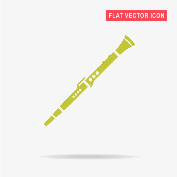 Klarinet Pictogram Vectorillustratie Concept Voor Ontwerp — Stockvector