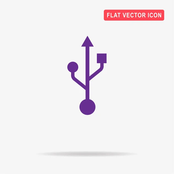 Icono Usb Ilustración Del Concepto Vectorial Para Diseño — Vector de stock