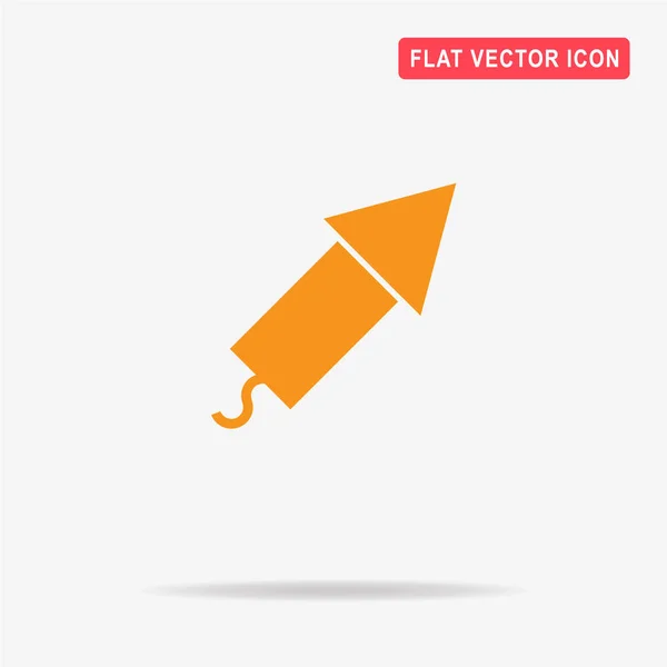 Firework Rocket Icon Vector Concept Illustration Design — Stock Vector