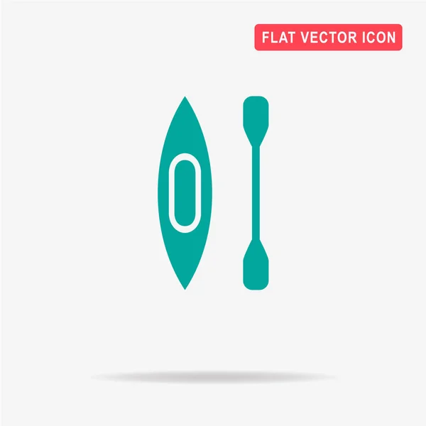 Canoe Paddle Icon Vector Concept Illustration Design — Stock Vector