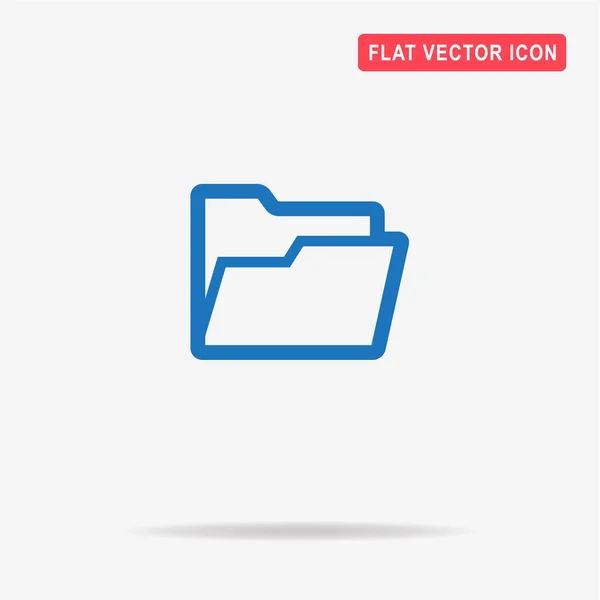 Icône Dossier Illustration Vectorielle Concept Pour Design — Image vectorielle