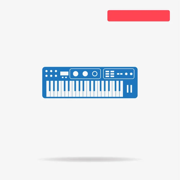 Electronic Keyboard Icon Vector Concept Illustration Design — Stock Vector