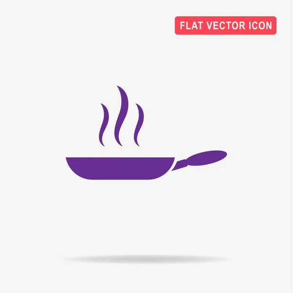 Frying Pan Icon Vector Concept Illustration Design — Stock Vector