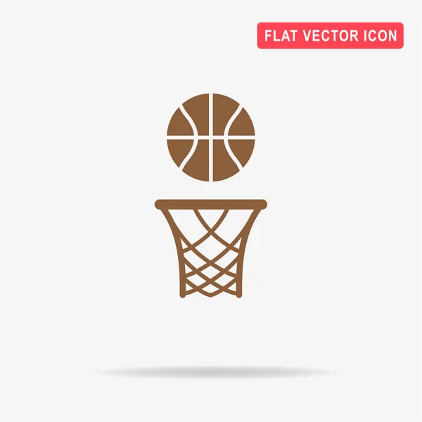 Basketbal Velg Pictogram Vectorillustratie Concept Voor Ontwerp — Stockvector