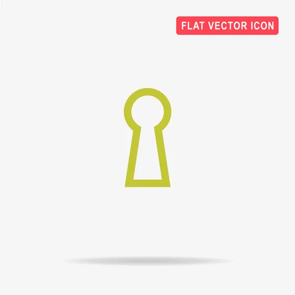 鍵穴アイコン デザインのベクトルの概念図 — ストックベクタ