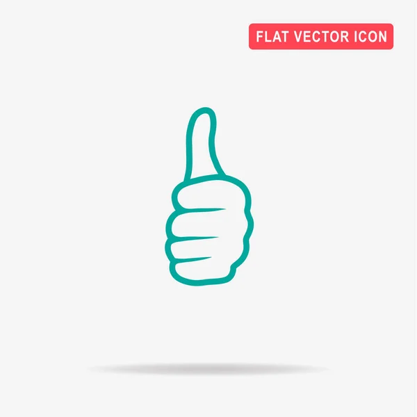 Duim Omhoog Pictogram Vectorillustratie Concept Voor Ontwerp — Stockvector