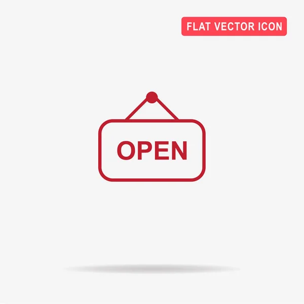 Open Banner Icon Vector Concept Illustration Design — Stock Vector