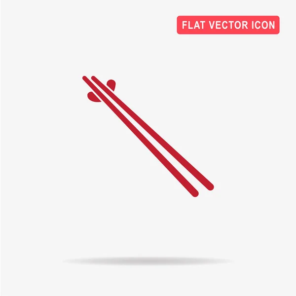 Eetstokjes Pictogram Vectorillustratie Concept Voor Ontwerp — Stockvector