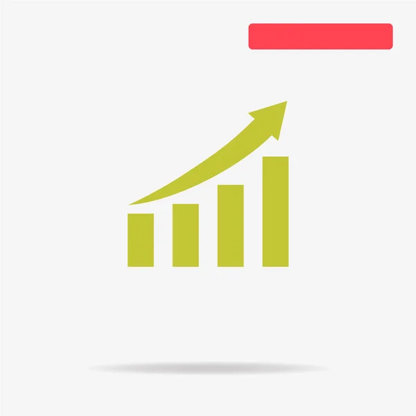 Infografik Balkendiagramm Symbol Vektor Konzept Illustration Für Design — Stockvektor