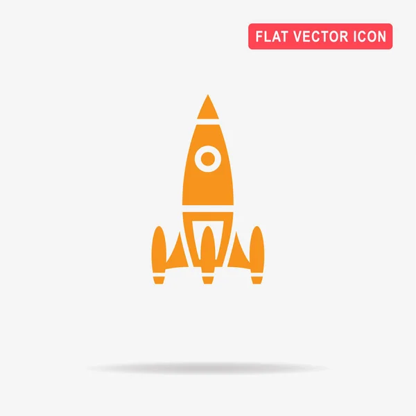 Space Rocket Icon Vector Concept Illustration Design — Stock Vector