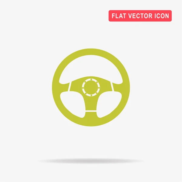 Steering Wheel Icon Vector Concept Illustration Design — Stock Vector