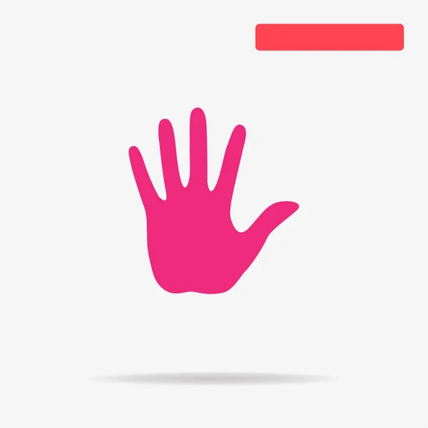 Hand Palm Icon Vector Concept Illustration Design — Stock Vector