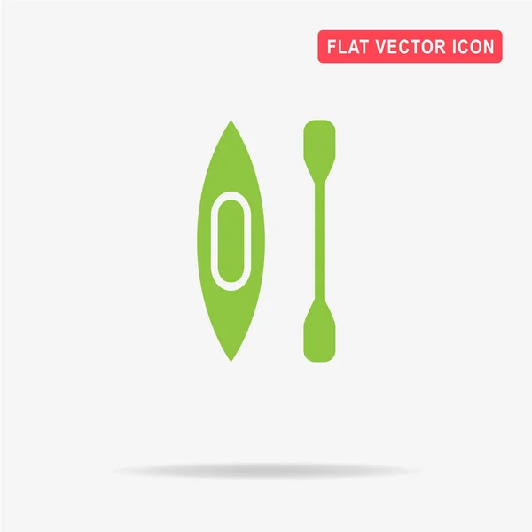 Kanu Mit Paddel Symbol Vektor Konzept Illustration Für Design — Stockvektor