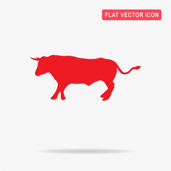 Bull Ikona Wektor Ilustracja Koncepcja Projektowania — Wektor stockowy