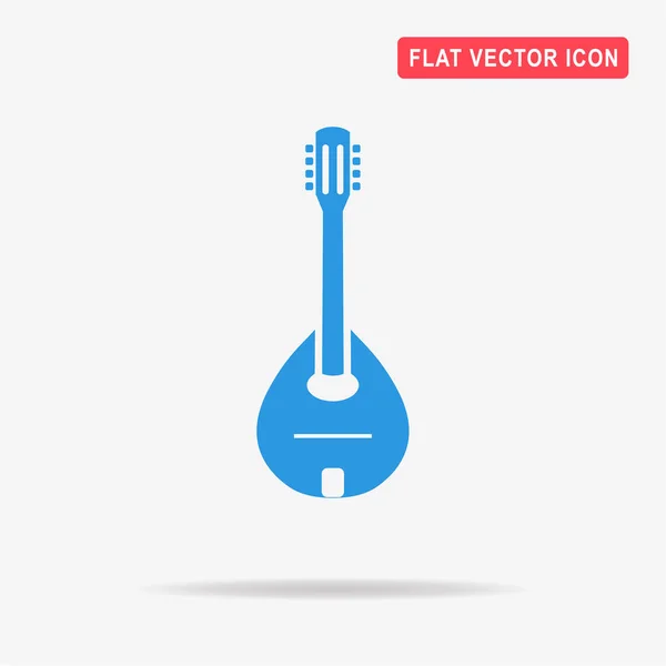 Mandolin Icon Vector Concept Illustration Design — Stock Vector
