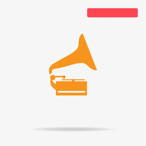 Icône Gramophone Illustration Vectorielle Concept Pour Design — Image vectorielle