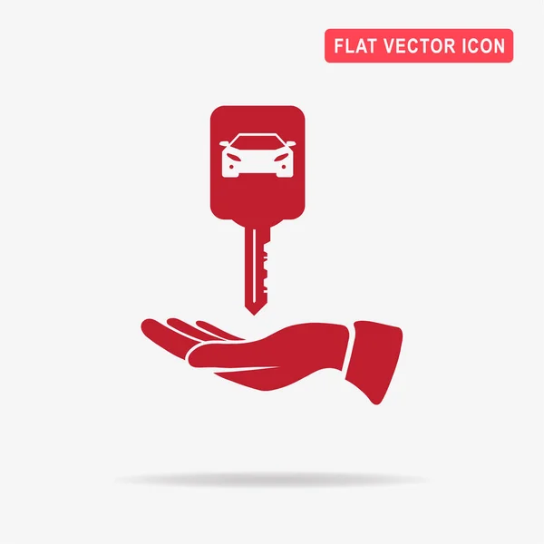 Ключ Машины Значок Руки Векторная Концепция — стоковый вектор