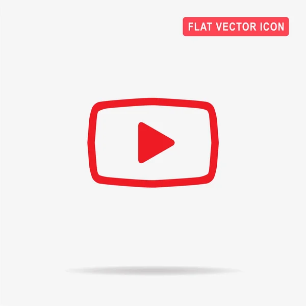 Ícone Reprodução Vídeo Ilustração Conceito Vetor Para Design —  Vetores de Stock