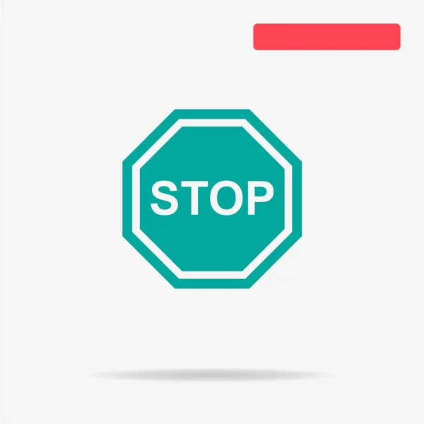 Icona Stop Sign Illustrazione Concettuale Vettoriale Design — Vettoriale Stock