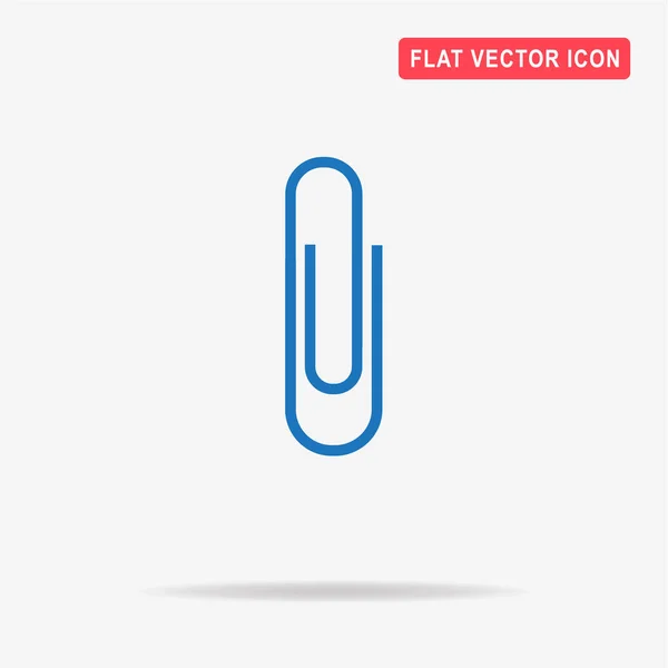 Ícone Clipe Papel Ilustração Conceito Vetor Para Design — Vetor de Stock