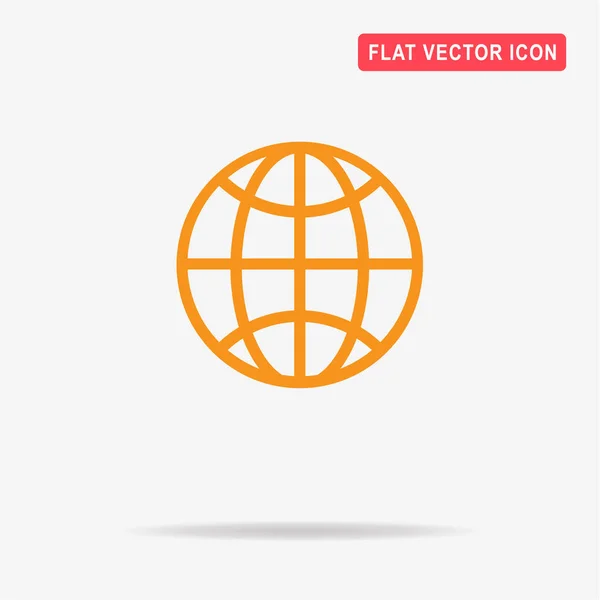 Ícone Globo Ilustração Conceito Vetor Para Design — Vetor de Stock