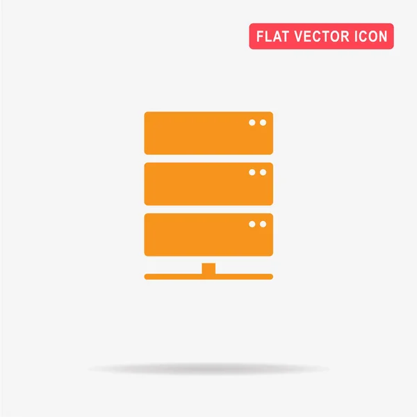 Server Icon Vector Concept Illustration Design — Stock Vector