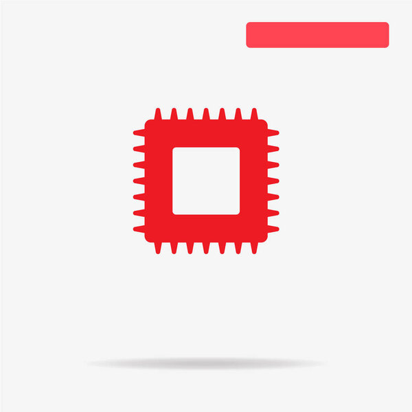 Cpu icon. Vector concept illustration for design.