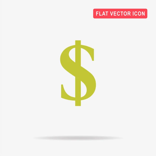 Dollar Symbol Vektor Konzept Illustration Für Design — Stockvektor