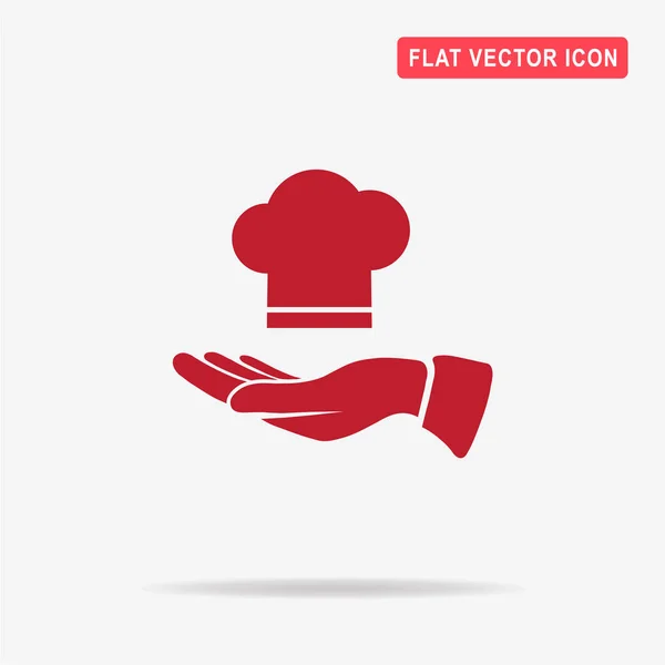 Chef Cap Hand Icon Vector Concept Illustration Design — Stock Vector
