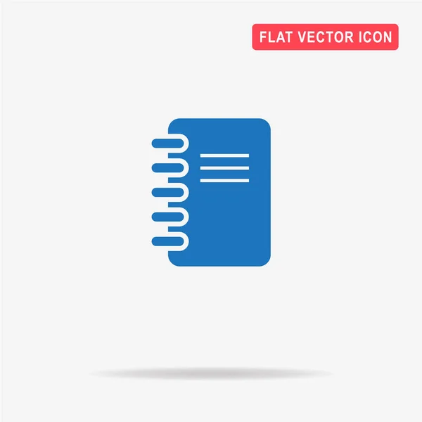 Notepad Icon Vector Concept Illustration Design — Stock Vector
