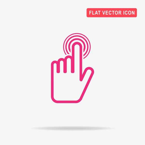 Klik Pictogram Van Een Hand Vectorillustratie Concept Voor Ontwerp — Stockvector