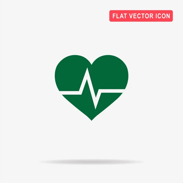 Heartbeat Icon Vector Concept Illustration Design — Stock Vector