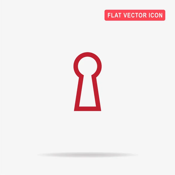 Schlüsselloch Symbol Vektor Konzept Illustration Für Design — Stockvektor