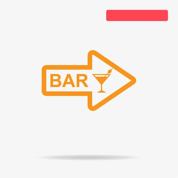 Icono Del Letrero Del Bar Ilustración Del Concepto Vectorial Para — Vector de stock