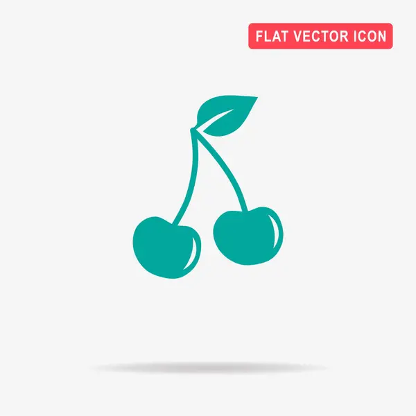 Cherry Pictogram Vectorillustratie Concept Voor Ontwerp — Stockvector