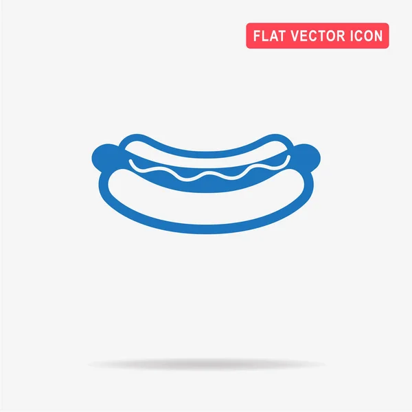 Hot Dog Pictogram Vectorillustratie Concept Voor Ontwerp — Stockvector