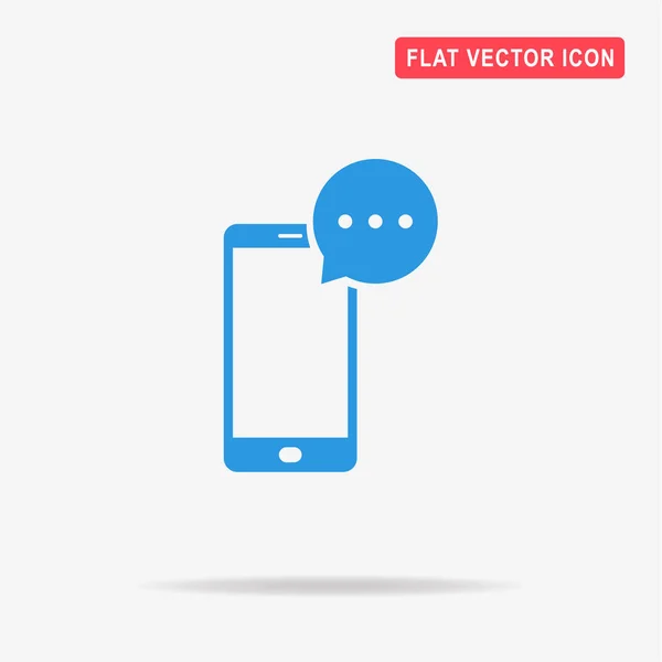Mobiele Telefoon Sms Pictogram Vectorillustratie Concept Voor Ontwerp — Stockvector