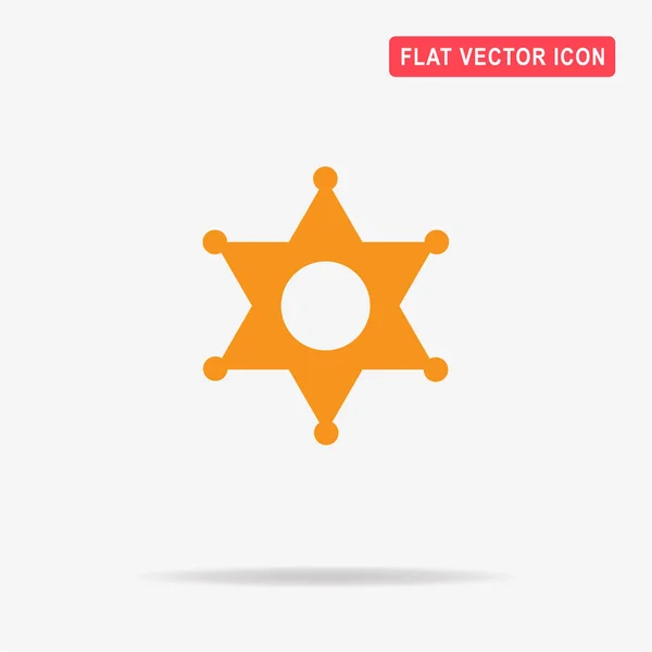 Icono Estrella Sheriff Ilustración Del Concepto Vectorial Para Diseño — Vector de stock