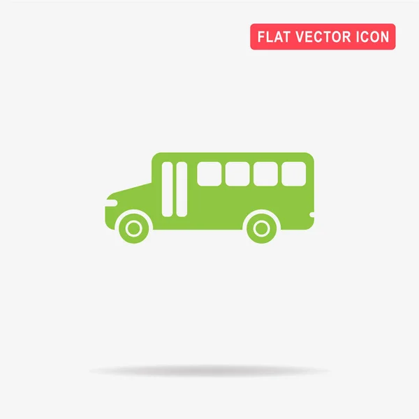 Schoolbus Pictogram Vectorillustratie Concept Voor Ontwerp — Stockvector