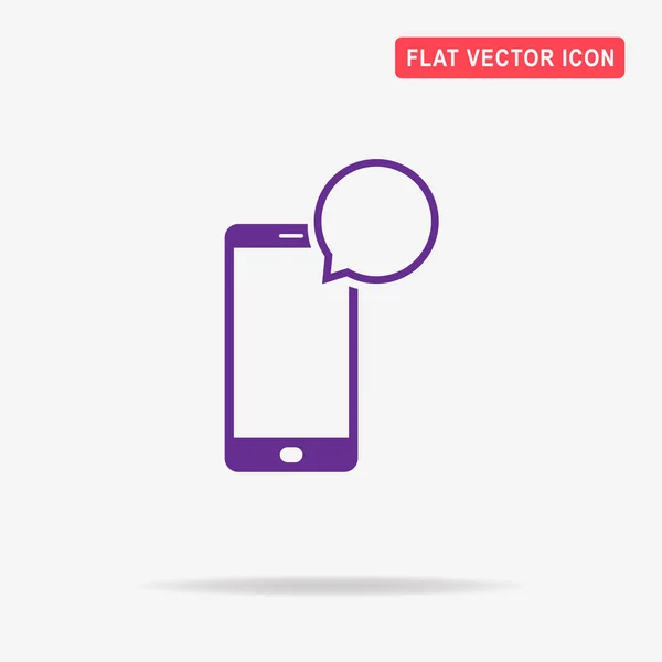 Ícone Sms Telefone Móvel Ilustração Conceito Vetor Para Design — Vetor de Stock