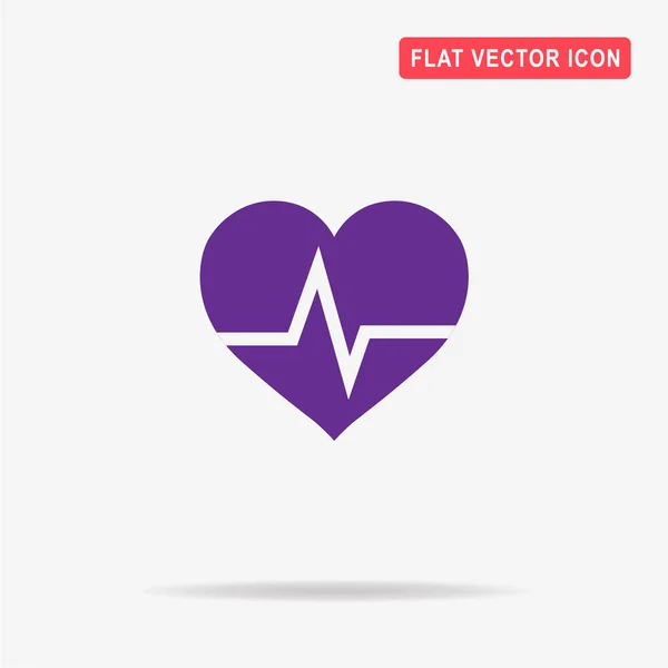 Heartbeat Ikonen Begreppet Vektorillustration För Design — Stock vektor