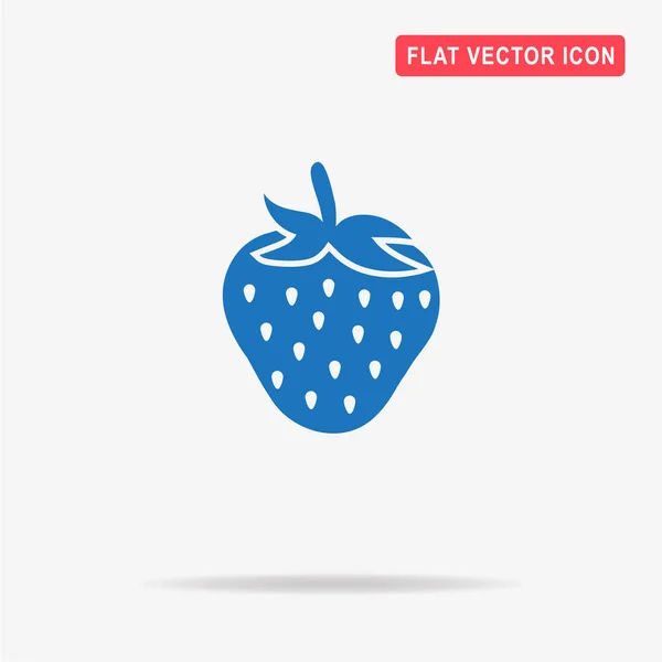 Strawberry Icon Vector Concept Illustration Design — Stock Vector